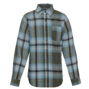 Univibe Big Boys Long Sleeves Rossford Brushed Flannel Button Front Shirt Size L